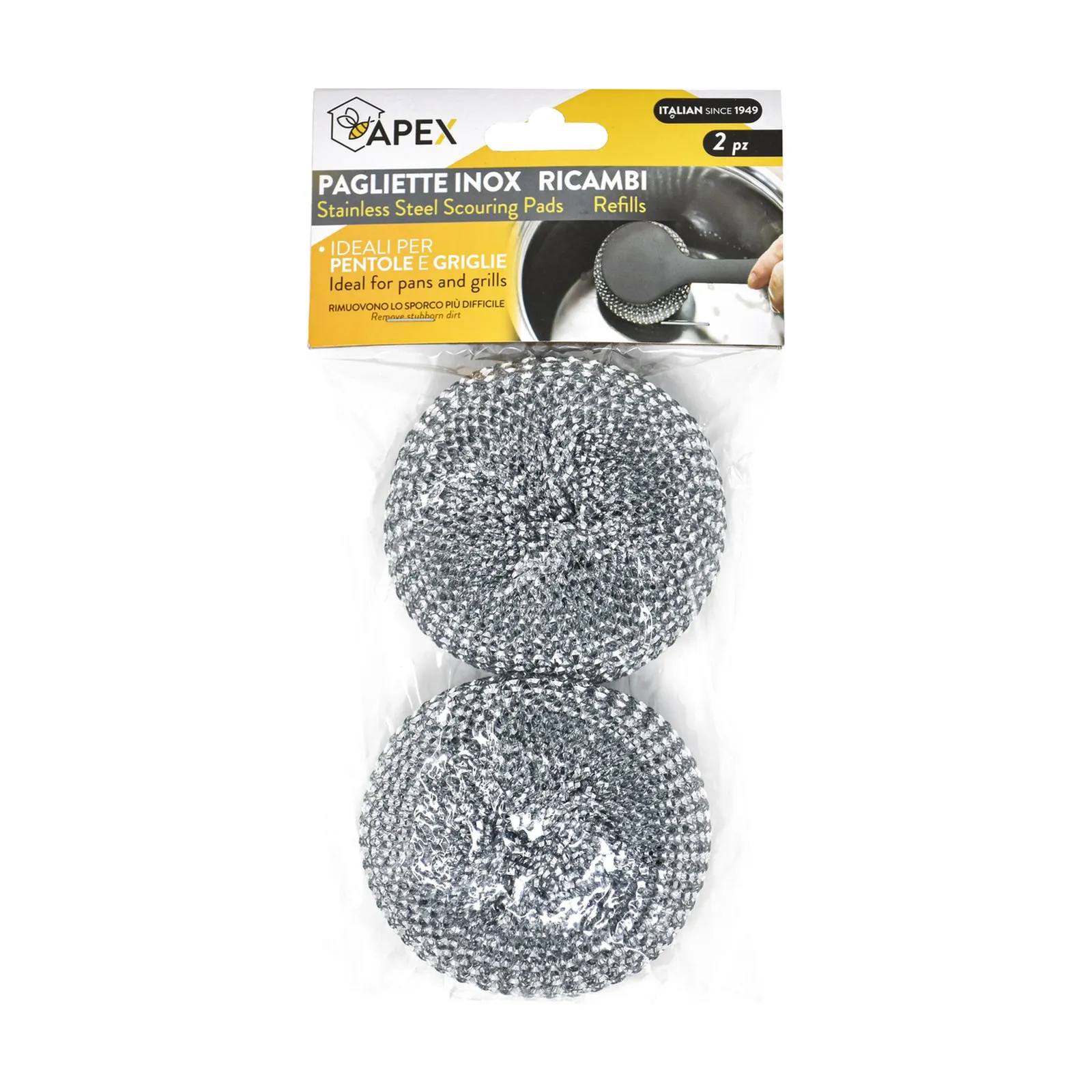 APEX Stainless Steel Dish Brush Refills (2 pack)