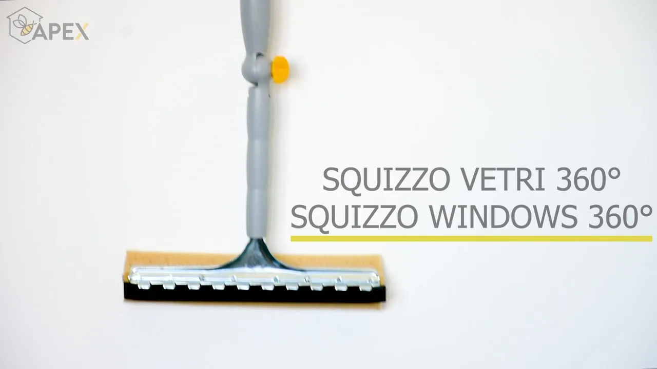 APEX Rotating Window Washer Squeegee 25 cm with Sponge Head video
